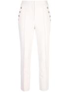 Veronica Beard Button Embellished Trousers - White