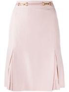 Céline Pre-owned Box Pleated Belted Skirt - Pink