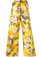 F.r.s For Restless Sleepers Flared Floral Track Pants - Yellow