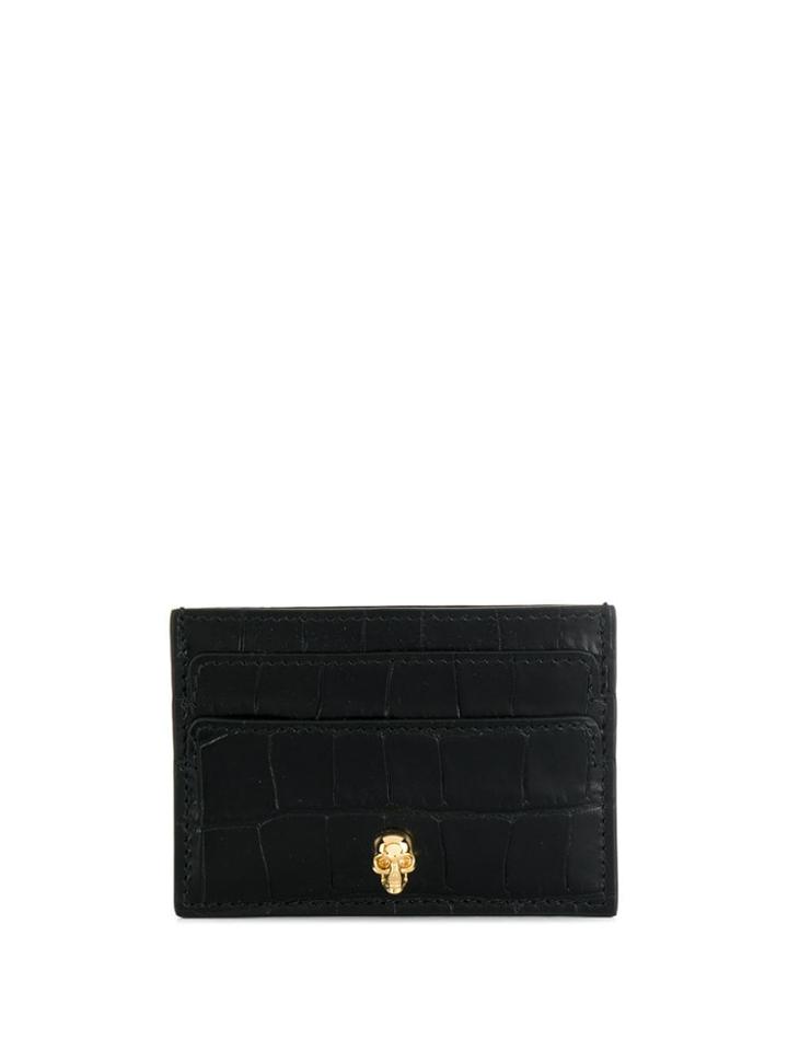 Alexander Mcqueen Skull-embellished Cardholder - Black