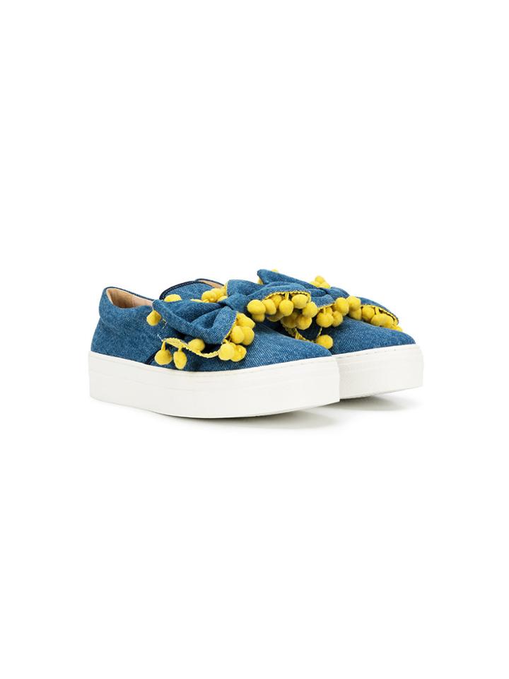 Florens Teen Denim Slip-on Sneakers - Blue