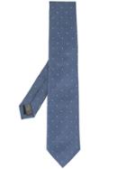 Gieves & Hawkes Polka-dot Embroidered Tie - Blue