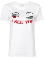 Chiara Ferragni 'i See You' Print T-shirt - White
