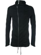 Masnada Funnel Neck Hooded Jacket, Men's, Size: 52, Black, Elastodiene/polyamide/cotton