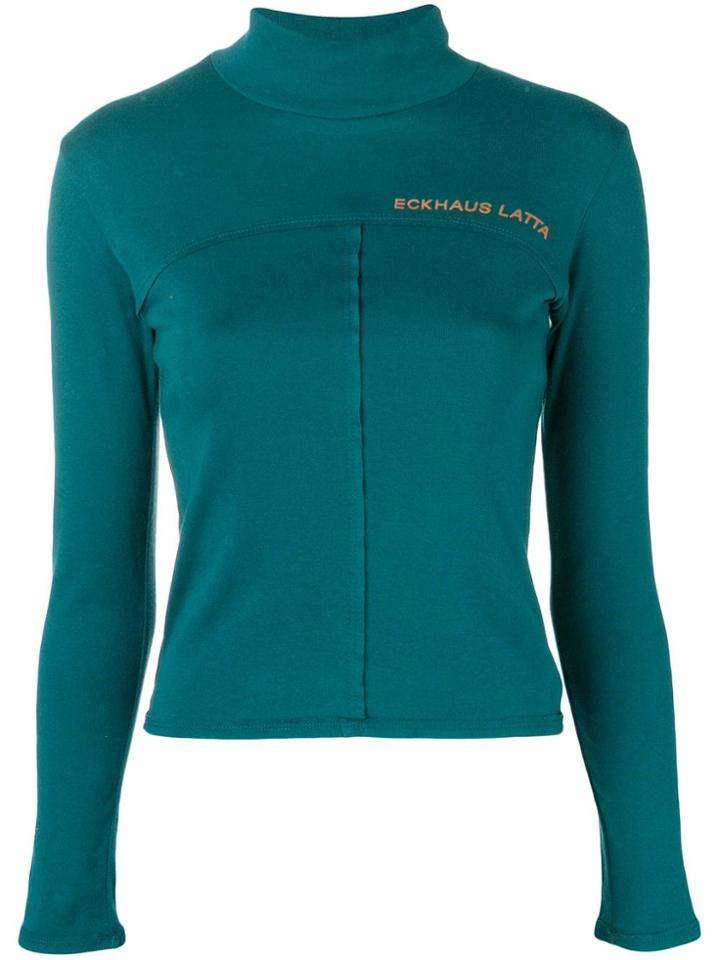 Eckhaus Latta Funnel Neck T-shirt - Green