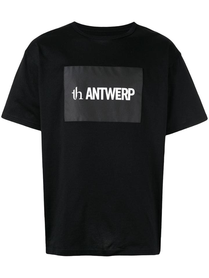 Th X Vier Antwerp Patch Detailed T-shirt - Black