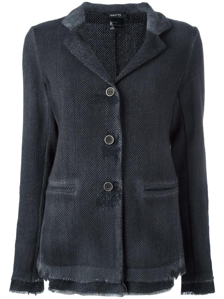 Avant Toi Single Breasted Fitted Jacket, Women's, Size: Small, Grey, Silk/cotton/linen/flax/virgin Wool
