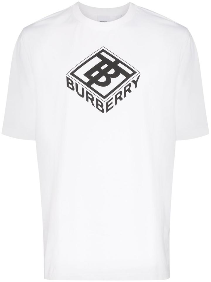 Burberry Logo-print Cotton T-shirt - White