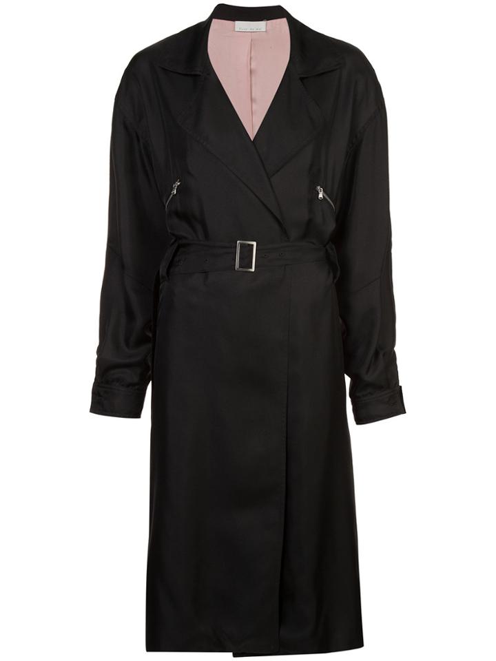 Fleur Du Mal Belted Coat - Black