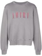 Amiri Contrast Logo Sweatshirt - Grey