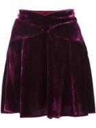 Anna Sui V-waist Mini Skirt - Pink & Purple