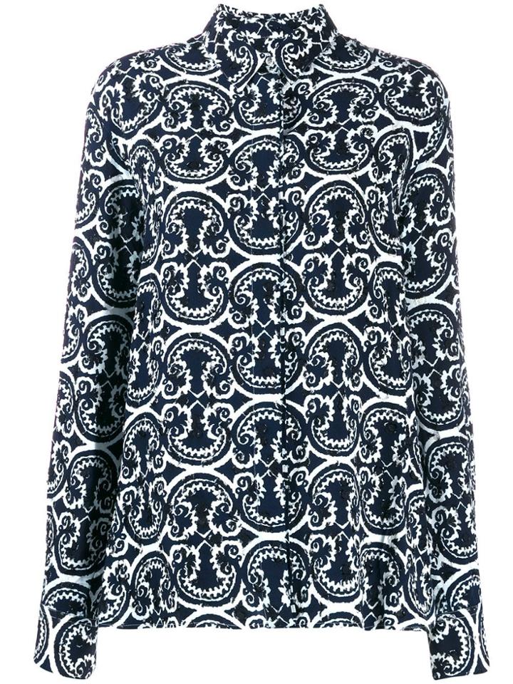 Jil Sander Printed Loose Fit Shirt - Blue