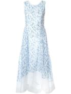 Tory Burch Printed Long Tail Dress, Women's, Size: 0, White, Cotton