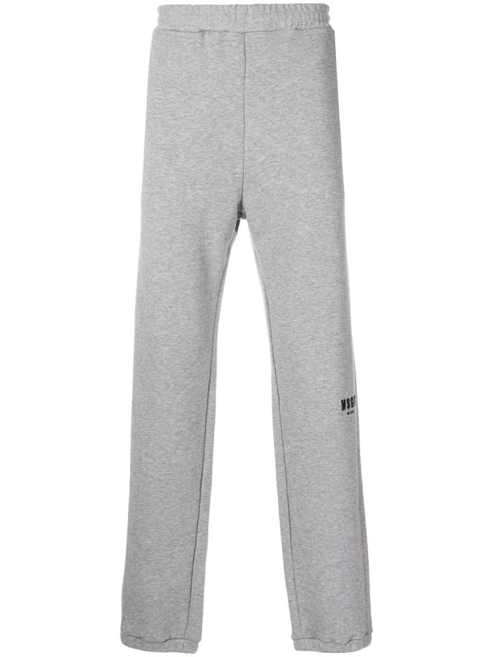 Msgm Logo Track Pants - Grey