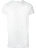 Matthew Miller Creased Effect T-shirt, Men's, Size: S, White, Cotton