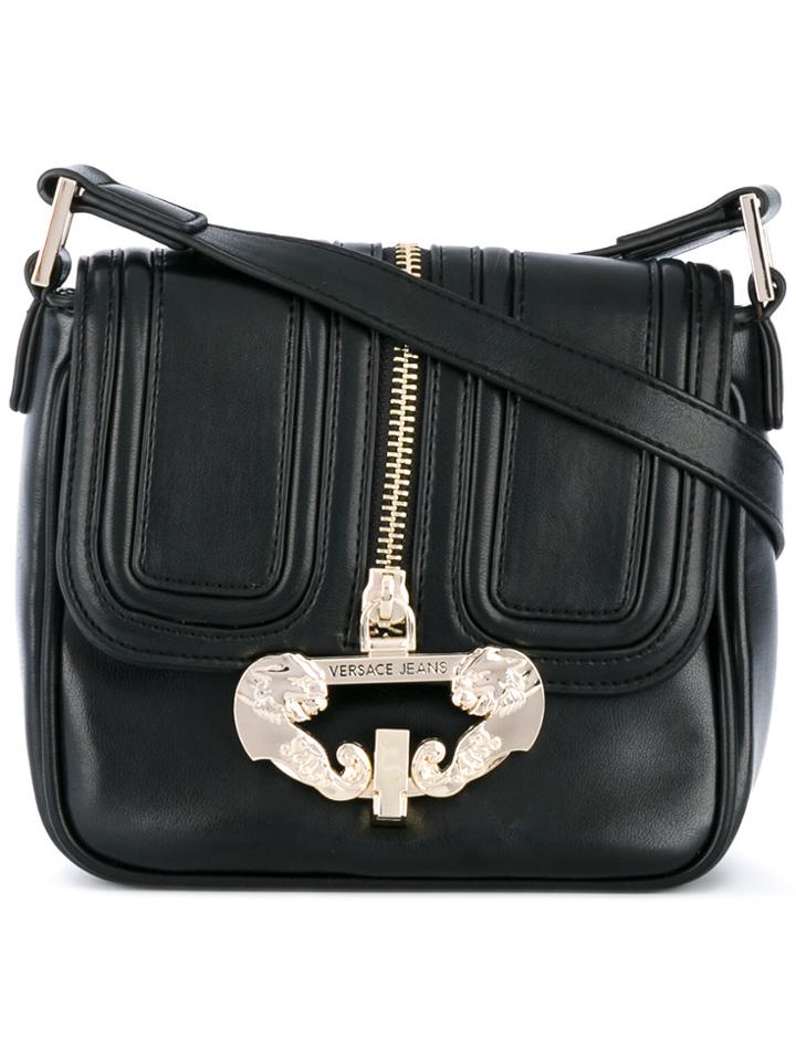 Versace Jeans Zip Detail Satchel - Black