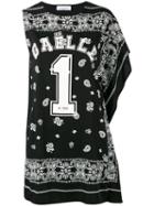 Gaelle Bonheur - Logo Print Dress - Women - Polyester/lyocell - 44, Black, Polyester/lyocell