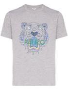 Kenzo Tiger Pint Logo T-shirt - Grey