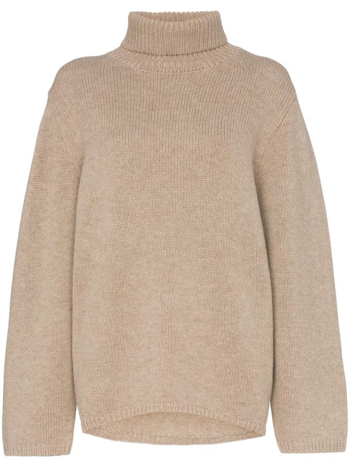 Toteme Cambride Knit Cashmere Turtleneck - Neutrals