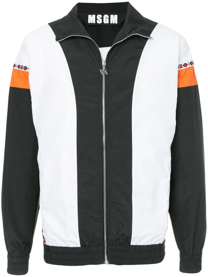 Msgm Colour-block Sports Jacket - White