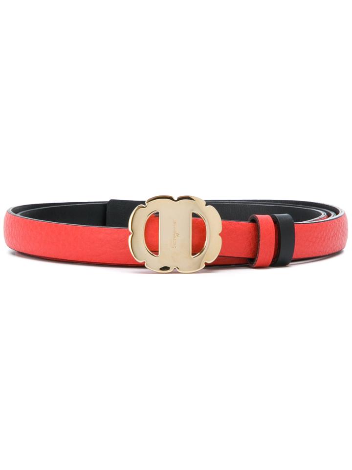 Salvatore Ferragamo Flower Belt - Red