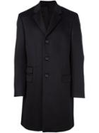 Joseph Single Breasted Coat, Men's, Size: 52, Blue, Viscose/cashmere