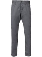 Kazuyuki Kumagai Straight-leg Trousers, Men's, Size: 2, Grey, Cotton/nylon/polyurethane