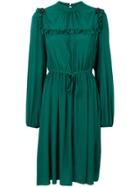 No21 Frill Bib Dress - Green