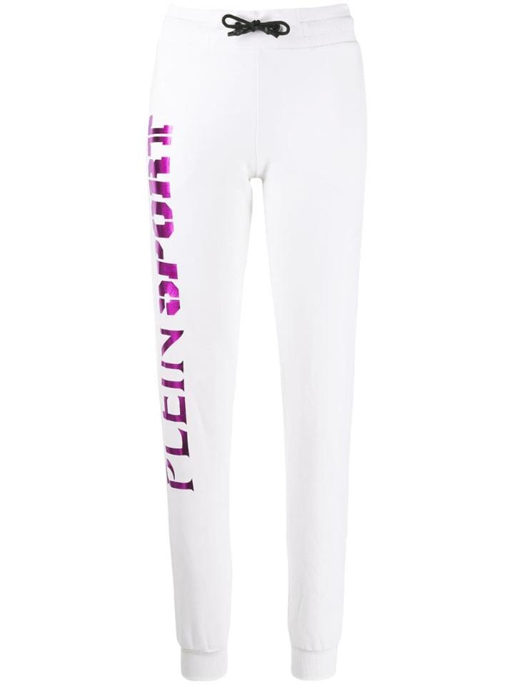 Plein Sport Branded Track Pants - White