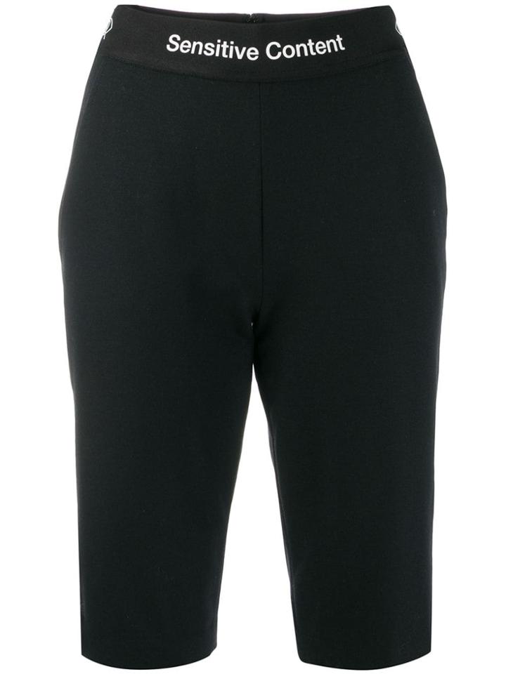 Palm Angels Sensitive Content Cycling Shorts - Black