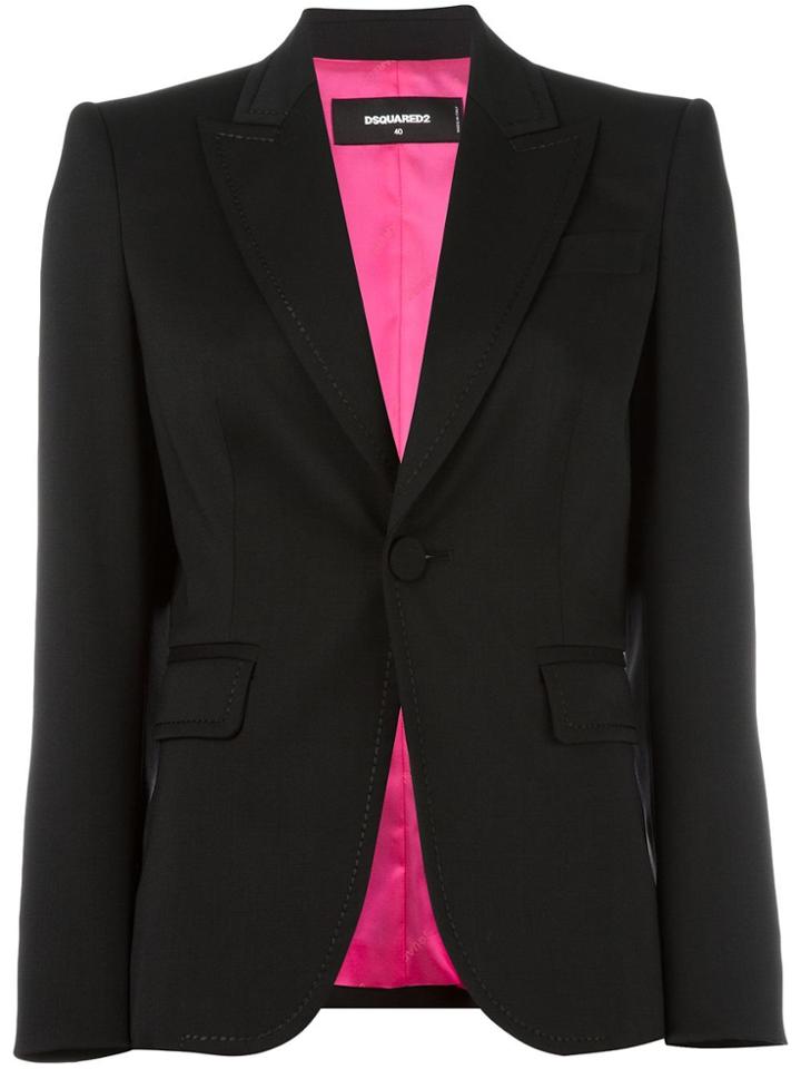 Dsquared2 Notched Lapel Button Blazer - Black