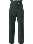 Frei Ea Cropped High Waisted Trousers - Green