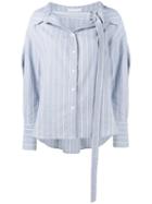 Rejina Pyo - Rosa Pinstripe Shirt - Women - Cotton/linen/flax - M, Blue, Cotton/linen/flax