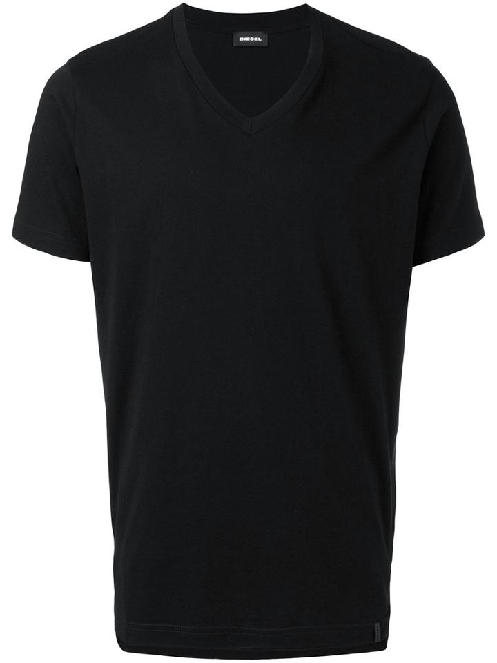 Diesel - V-neck T-shirt - Men - Cotton - S, Black, Cotton