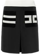 Elisabetta Franchi Short Logo Skirt - Blue