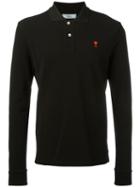 Ami Alexandre Mattiussi - Ami De Coeur Polo Shirt - Men - Cotton - L, Black, Cotton