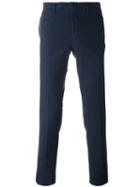 Incotex Slim-fit Chinos, Men's, Size: 56, Blue, Cotton/spandex/elastane
