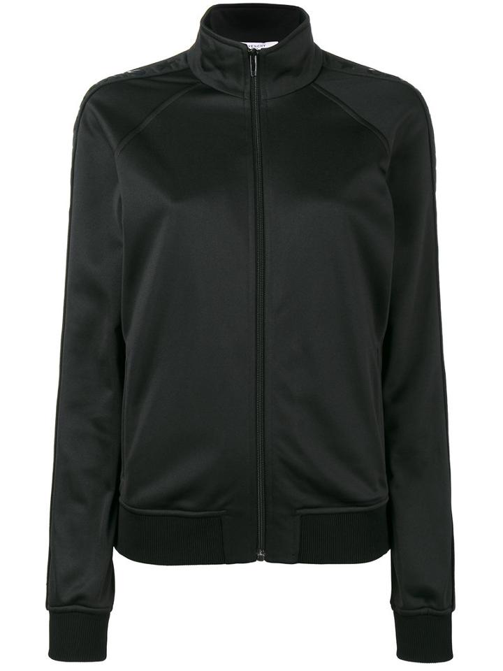 Givenchy - Logo Embroidered Track Jacket - Women - Cotton/polyamide/polyester/viscose - 38, Black, Cotton/polyamide/polyester/viscose