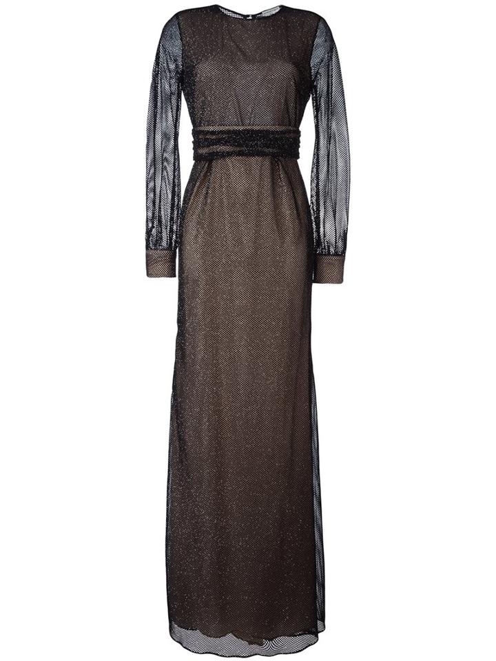 Emanuel Ungaro Mesh Overlay Dress