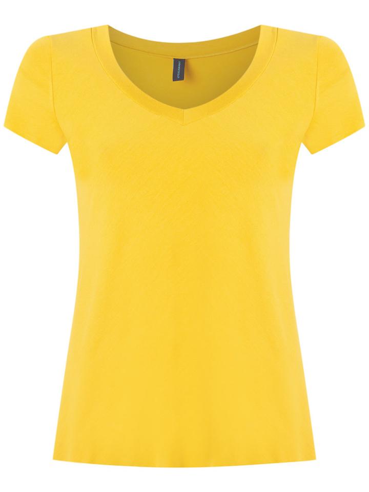 Lygia & Nanny - V-neck Top - Women - Polyamide - 42, Yellow/orange, Polyamide