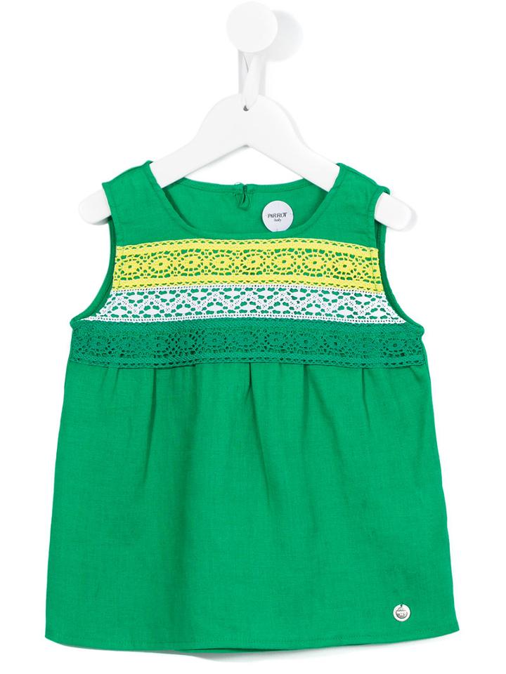 Parrot Kids Embroidered Blouse, Girl's, Size: 8 Yrs, Green