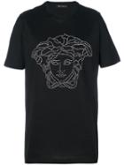 Versace - Medusa Embellished T-shirt - Men - Cotton - L, Black, Cotton
