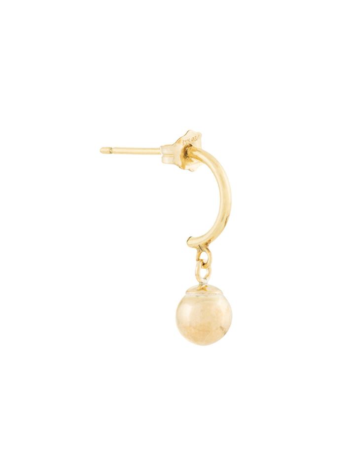 Petite Grand Gold Ball Mix And Match Earring - Metallic