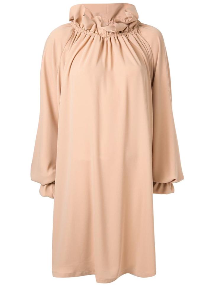 Mm6 Maison Margiela Gathered Loose Fit Dress - Neutrals