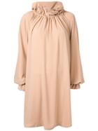 Mm6 Maison Margiela Gathered Loose Fit Dress - Neutrals