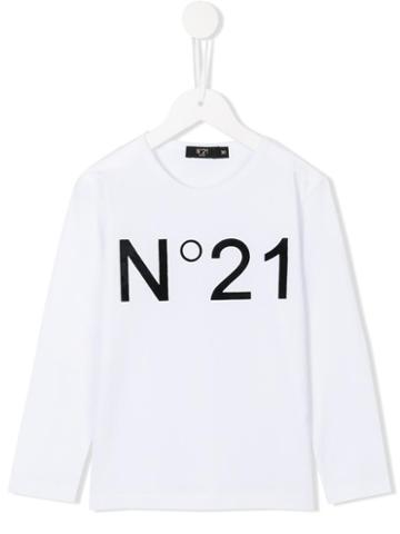 No21 Kids Logo T-shirt, Boy's, Size: 6 Yrs, White