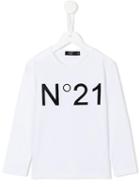 No21 Kids Logo T-shirt, Boy's, Size: 6 Yrs, White