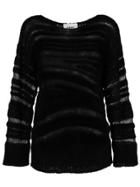 Dondup Distressed Long-sleeve Sweater - Black