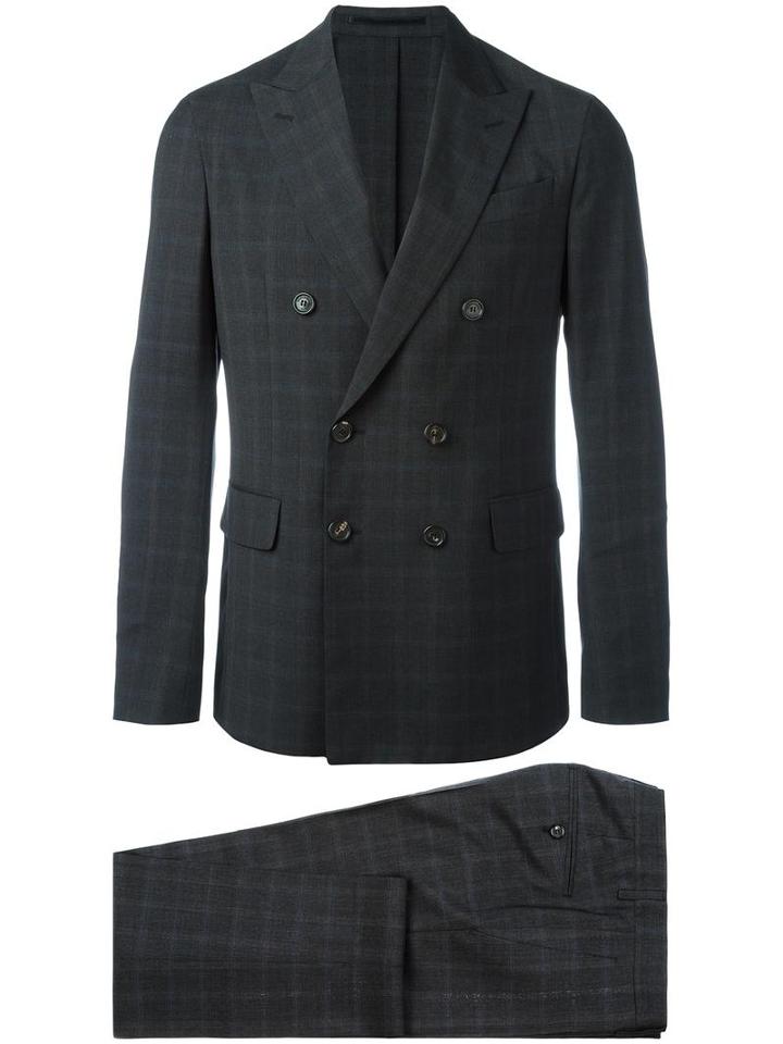 Dsquared2 Napoli Checked Two-piece Suit, Men's, Size: 46, Grey, Virgin Wool/polyester/viscose