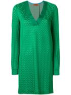 Missoni V-neck Shift Dress - Green